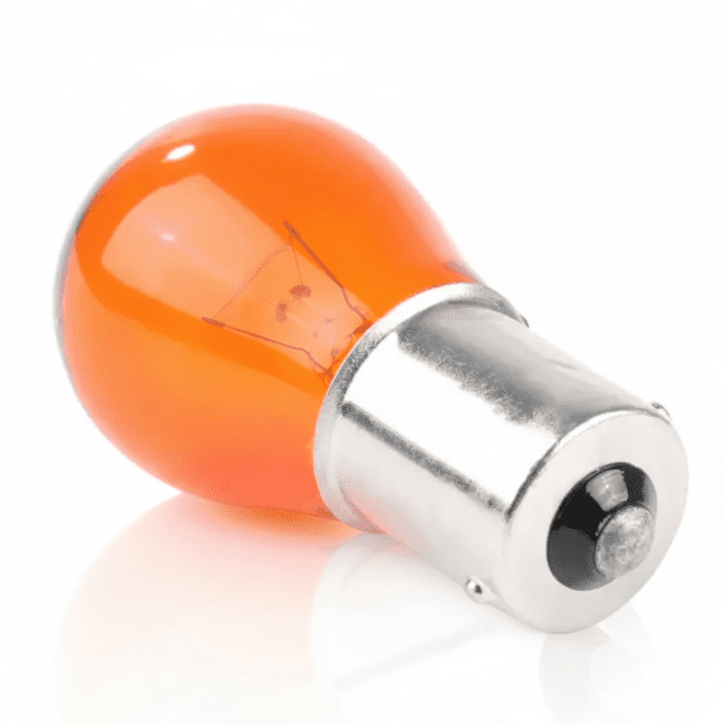 หลอดไฟเลี้ยว สีส้ม ไส้เดียว 21W 12V - Image 3